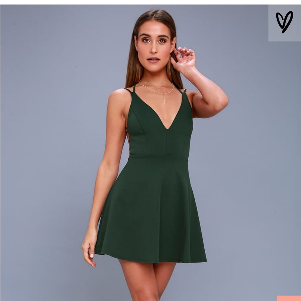 NWT Lulu’s Strappy Green Dress